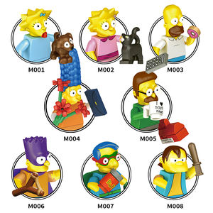 M1001 M1002 Homer J. <span class=keywords><strong>Marge</strong></span> Bouvier <span class=keywords><strong>Bart</strong></span> List Margaret, Personajes de Dibujos Animados, Modelo de Película, Bloques de Construcción Coleccionables, Mini Juguetes de Regalo para Niños - Product Image 3