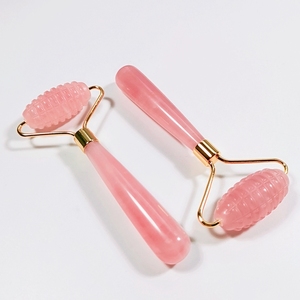 Rodillo de gran oferta de fábrica DIY, Jade para ojos faciales y Bola de perfume de cristal brillante <span class=keywords><strong>Versace</strong></span>, rodillo de cuarzo rosa - Product Image 3