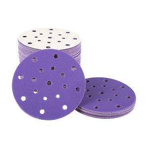 Papier abrasif en gros P240 Disque de ponçage en céramique violet 150 mm 6 pouces Disques de ponçage à crochet et boucle Abrasifs pour l'automobile - Product Image 4