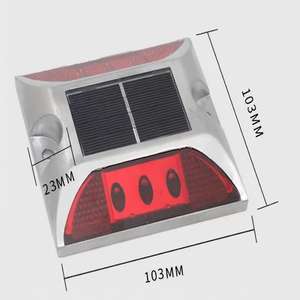 IP68 Aço Solar Rodovia Uso Reflexivo Folha De Rua Luz Brilhante Magnético Tráfego Beacon Estrada Segurança Luzes De Advertência Solar - Product Image 1