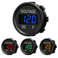 Voltímetro Digital LED de 12V con Montaje Empotrado en Panel Personalizado, Cargador USB para Auto, Medidor de Voltaje con Pantalla Digital para Barco, Camión, Marino