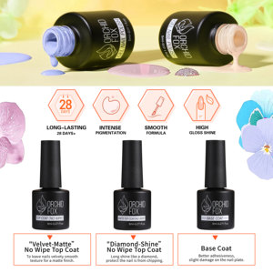 Kit de Démarrage DIY pour Ongles à Domicile, Vernis Gel UV/LED Longue Durée, Base et Top Coat, Ensemble de Vernis à Ongles en Gel Soak-Off – Meilleures Ventes - Product Image 3