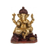 Vente en gros laiton dieu hindou seigneur ganesha statue coulée grandeur nature dieu en bronze petite statue ganesh pour la décoration de la maison