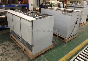 3 doors salad prep counter, Commercial refrigerated salad table - Product Image 2