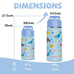 HAERSキッズスクールセットウォーターボトルキッズトップセラーランチボックスウォーターボトル付きかわいいギフトセット - Product Image 6