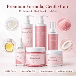 Private Label Feminine Care Product Set Intimate Wash <b>Shave</b> <b>Gel</b> Mist Oil Scrub Mask OEM Custom Packaging Brightening Serum Kit - Product Image 2