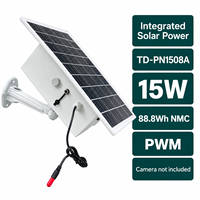 Alimentation solaire TecDeft TD-PN1508A 15W 88.8Wh NMC PWM IP65 étanche en silicium monocristallin pour la surveillance