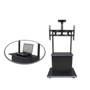 Wholesale Mobile Corner TV Cart Stand Set Sitting Room Adjustable Trolley Mount TV Stand