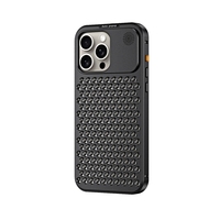 Coque de téléphone entièrement en métal refroidissant avec couverture anti-choc en métal aromathérapie pour iPhone 15 14 13 Pro max