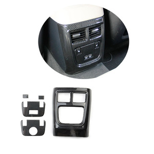 Boîtier d'<span class=keywords><strong>accoudoir</strong></span> central en fibre de carbone avec garniture de sortie d'air conditionné, configuration haut/de bas de gamme, pour Chrysler 300 2015+ - Product Image 1