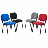 Chaises de bureau colorées empilables en tissu pour conférences, événements et formations – Design économique et robuste