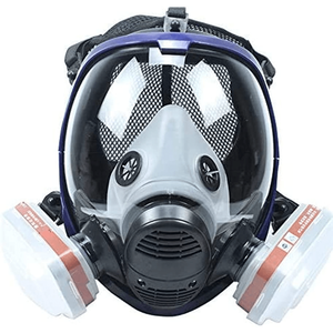 Masker kimia penuh dengan kartrid, Respirator penutup wajah untuk perlindungan uap debu - Product Image 4