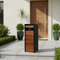Boîte aux lettres extérieure antivol de grande capacité, en métal durable et imperméable, pour la livraison de colis et de courrier