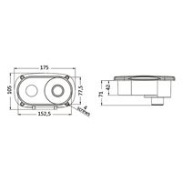 Douche de pont marine en acier inoxydable 316, kit de douche encastré dans le transom, douche dissimulée pour bateau