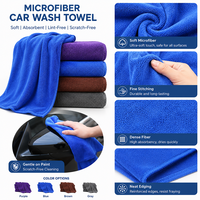 Toalla de Microfibra Cepillada Nano de Secado Rápido para Lavado de Coches 40x40cm 400GSM Ultra Suave Sin Pelusas Antiarañazos para Detallado Automotriz Europeo