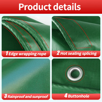 Bâche en tricot tissé robuste enduite de PVC, résistante à l'abrasion et anti-traction, 400 GSM, pliable, pour camion - Vente chaude