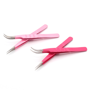 <b>Individual</b> Volume <b>Lashes</b> Applying Tweezers for 2D to 8D Fans Professional Stainless Steel Volume <b>Lash</b> Tweezers - Product Image 1