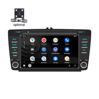 Autoradio Android 4 cœurs avec écran HD 7 pouces, WiFi, Carplay sans fil, Android Auto, radio FM, compatible Apple et Android pour Skoda Octavia 2012