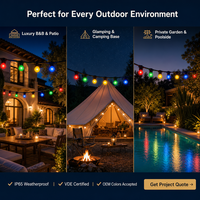 Guirlandes lumineuses LED étanches IP65 E26/E27, décoration de jardin pour mariage, anniversaire, Noël, extérieur