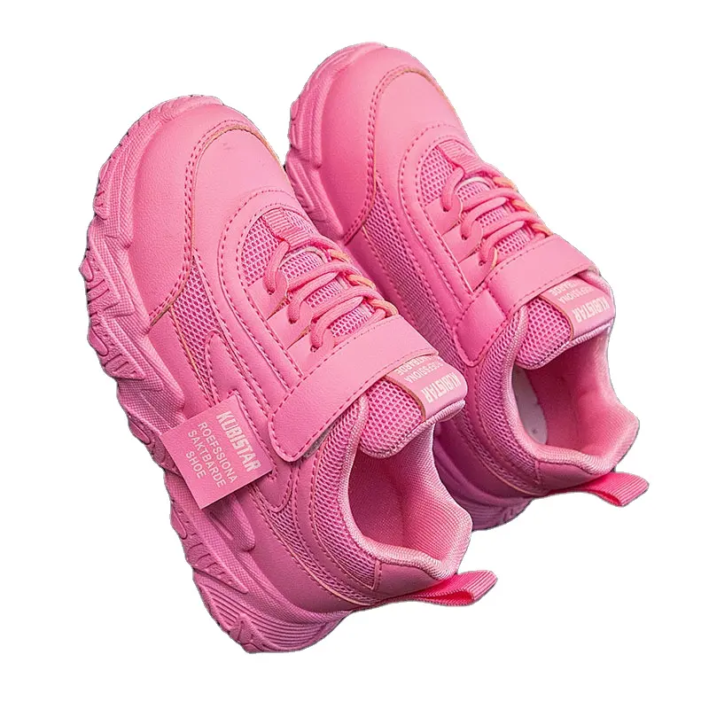 Hot selling girls' sports shoes New Designers Child Walking Toddler Tennis Lace Up Kids' Sport Shoes