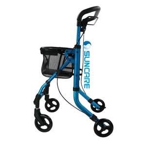 SUNCARE Andador de compras ligero de aleación de aluminio de 4 ruedas estilo europeo con asiento para ancianos - Product Image 1