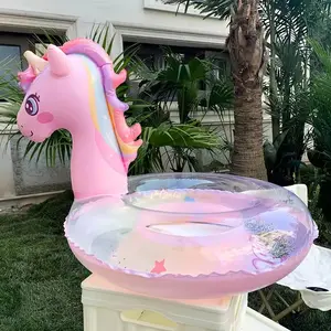 New Arrival Eco Friendly Unicorn Design Pvc Swimming Ring Pool Float For Adults And Kids