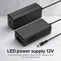 Adaptateur secteur 12V 5A 24V, alimentation à découpage de bureau pour éclairage LED, sortie CC, prises multiples, prise personnalisée OEM, prise en charge des connecteurs