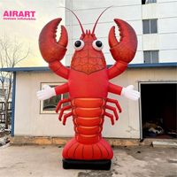 Nouveau danseur aérien en forme d'écrevisse avec souffleur d'air - Danseur aérien gonflable en forme d'écrevisse pour la décoration d'entrée de restaurant de fruits de mer