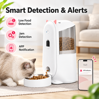 Distributeur automatique de nourriture pour chats et chiens 4L, 3-12mm, avec caméra de détection de nourriture et de confiture, 1-10 repas par jour, certifié CE FCC RoHS, OEM ODM