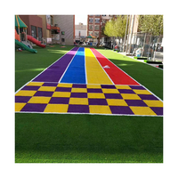 Olorful-hierba artificial a prueba de rayos UV para exteriores, Alfombra de césped artificial