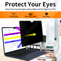 NANOBLIND 4 voies anti-espion Protecteur d'écran magnétique Filtre de confidentialité 360 degrés anti-éblouissement mat pour Macbook Air 13.6inch M2