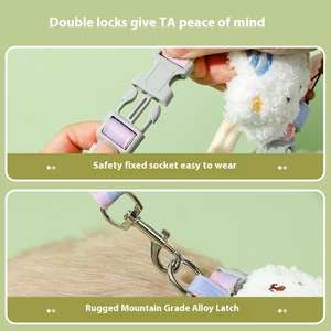 Moda de verano en forma de I perro gato correa para caminar cuerda de nailon de alto valor cintas sólidas acolchadas para pequeños medianos para <span class=keywords><strong>Amazon</strong></span> al por mayor - Product Image 4