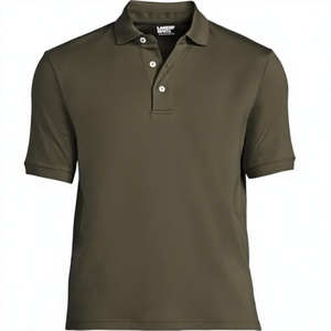 LAKESIDE IMPACT เสื้อโปโลแขนสั้นผู้ชายสีเขียวมะกอกแห้งเร็วผ้าถักเนื้อแน่นสวมใส่สบาย - Product Image 1