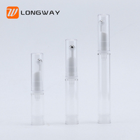 Botol rol bola kecil plastik 5/10/15ml, botol rol bola kecil warna kustom cocok untuk krim mata