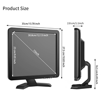 Monitores táctiles de estudio LCD/LED de 10,1 pulgadas, función de espejo, puerto de imagen inversa, BNC, USB, VGA, Mini Monitor de PC de escritorio