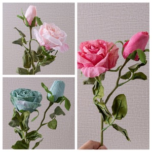 Rosa Artificial de Seda Verde de Tallo Único, Seca y Preparada, para Decoración de Bodas, Venta al por Mayor Transfronteriza - Product Image 5