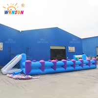 WINSUN Jeu de football gonflable géant interactif d'extérieur CE Commercial, terrain de football en PVC pour adultes, sans plomb, ignifuge et étanche
