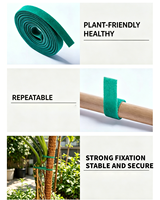 Sangle auto-agrippante double face en polyester vert, attache réglable et réutilisable pour plantes grimpantes et fixation de guirlandes florales