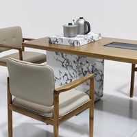 Nouvelle table basse et chaise multifonctionnelles en bois massif de style chinois, design zen moderne pour salon et bureau