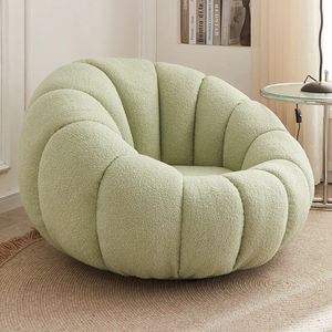 Fauteuil de salon moderne de haute qualité en forme de citrouille, confortable, petit canapé simple pour chambre à coucher - Product Image 3
