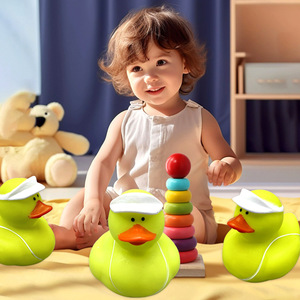 2025 Tùy Chỉnh Khuyến Mại 2 Inch Bóng Trò Chơi Tennis Vịt Vinyl Squeaky/Squirter Bé Tắm Đồ Chơi Cao Su Vịt - Product Image 2