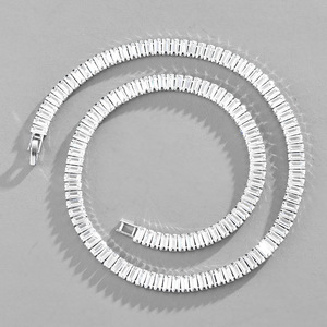 Vintage-Stil Messing 18K Vergoldete 6mm Kubische Zirkonia Iced Tennis Gliederkette 18/20/<span class=keywords><strong>22</strong></span>/24 Zoll Regenbogen Modische Damenkette - Product Image 5