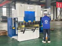 Presse plieuse CNC hydraulique entièrement automatique à 4 axes pour aluminium, modèle WE67K-80T1600, avec contrôle DELEM DA53TX DA58TX