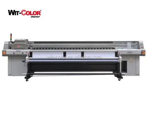 Wit-Color CMYK彩色帆布和横幅贴纸数字印刷机Uvip 5R 3304 UV打印机
