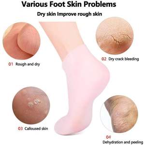 Nemlendirici ayak maskesi peeling silikon çorap plaj koruyucu çorap peeling silikon çorap ayak cilt bakımı - Product Image 6