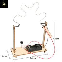 Jeu de défi amusant : Labyrinthe de fils électriques Cross Fire, kit scientifique, circuit imprimé en bois, jouets sensoriels éducatifs STEAM pour enfants
