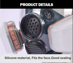 Masque à gaz intégral homologué CE, filtres respiratoires industriels pour produits chimiques, radiations toxiques, réutilisable, compatible avec les respirateurs à 3 couches - Product Image 5