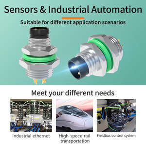 Conector Circular Impermeable M8, Código A, Montaje Frontal, Tipo Soldadura, Contactos Macho, Conector de Montaje en Panel M10*0.75 - Product Image 4