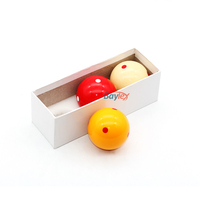Billes de billard de carom en résine de qualité 8A, 6 points, 61,5 mm, 3 couleurs, pour jeu de table de carom