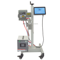 Machine de marquage laser UV IPS-LUV10W F MG, imprimante de codes de date laser, machine de marquage plastique avec source 10W 355nm pour l'emballage